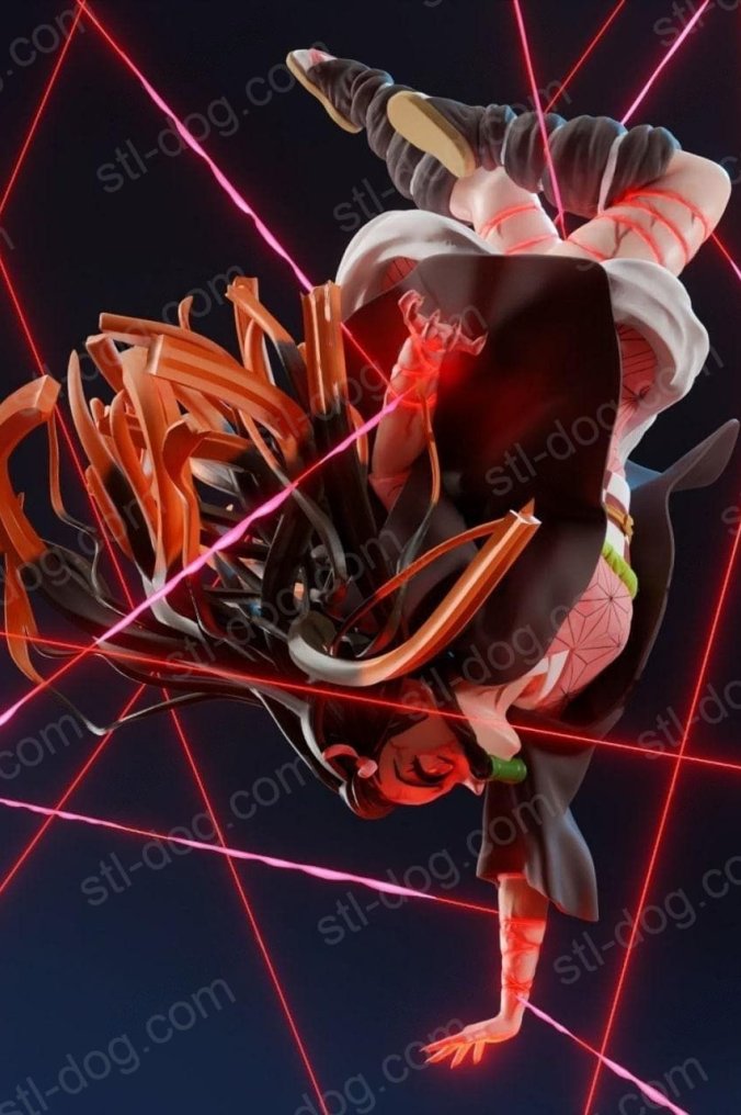 鬼灭之刃 祢豆子 血鬼术:累 (Blood Demon Art) 3D打印图纸